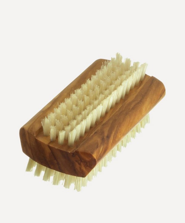 Hydréa London - Olive Wood Dual-Sided Nail Brush image number null