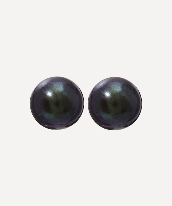 Kojis - Black Pearl Stud Earrings image number 0