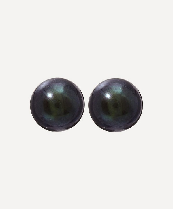 Kojis - Black Pearl Stud Earrings image number null