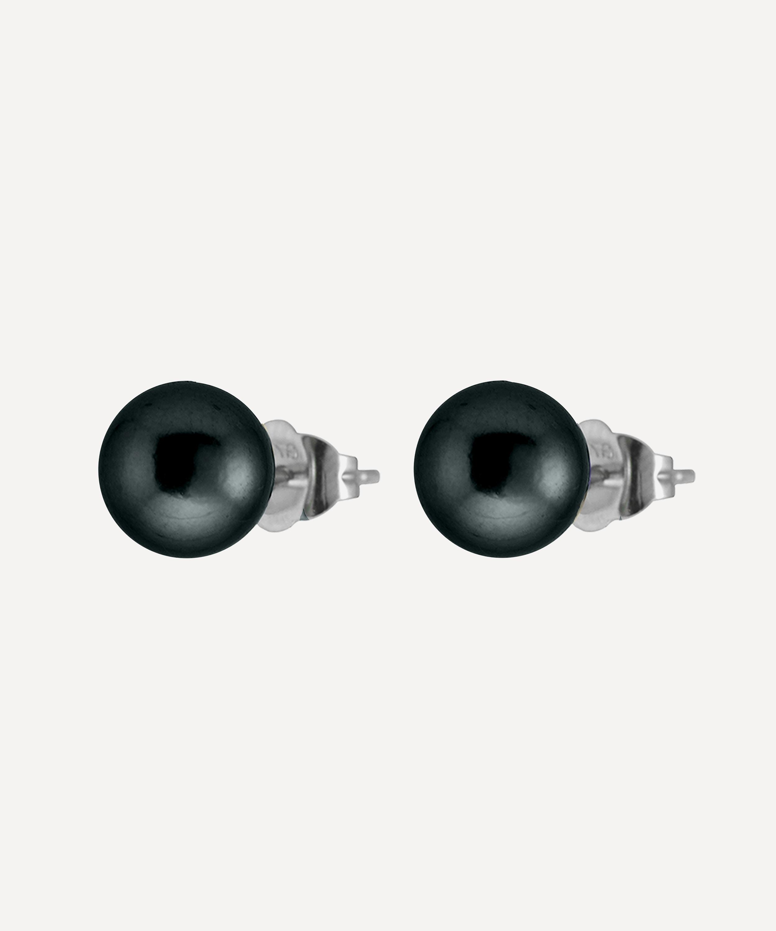 Kojis - Black Pearl Stud Earrings image number 0