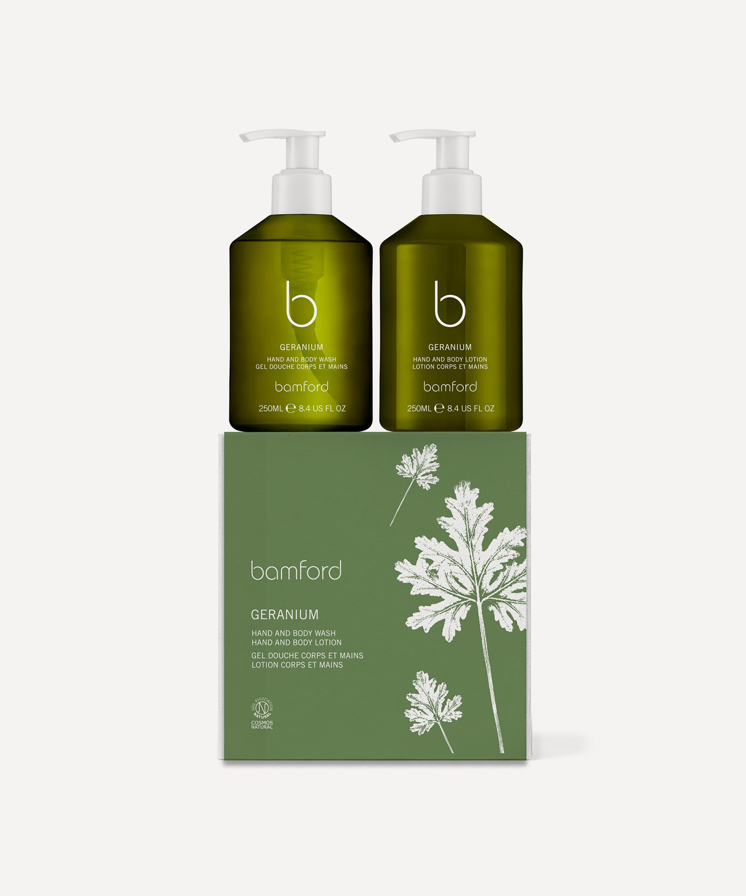 Bamford Geranium Duo Gift Set 2 x 250ml Liberty