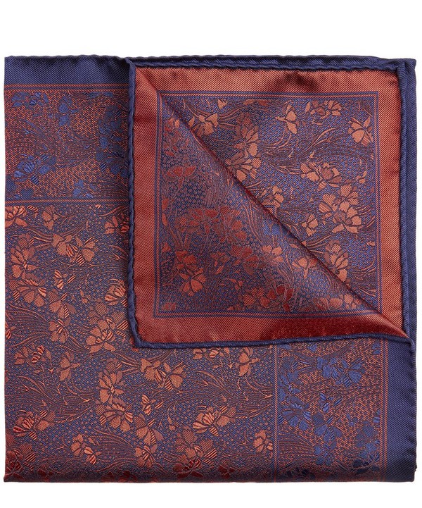 Liberty - Cranston Print Silk Pocket Square from Liberty London. image number null
