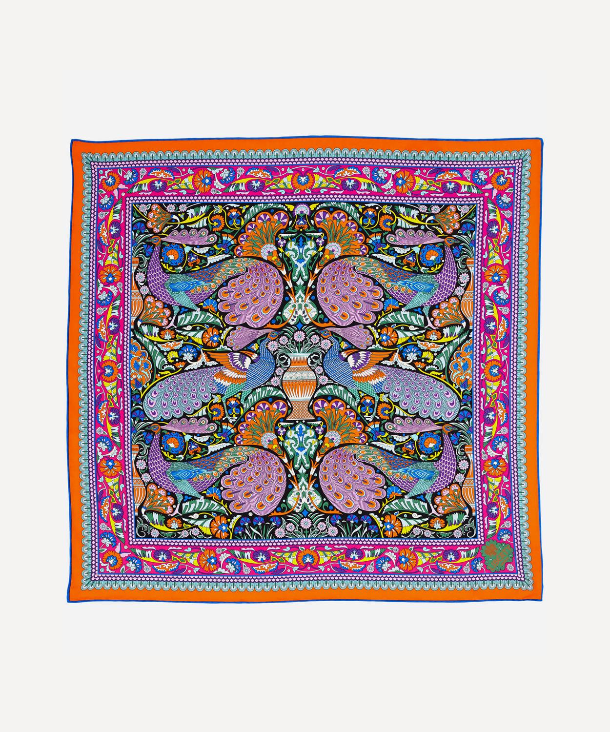 Liberty - Liberty London Peacock Garden 70 x 70 Silk Twill Scarf image number 0