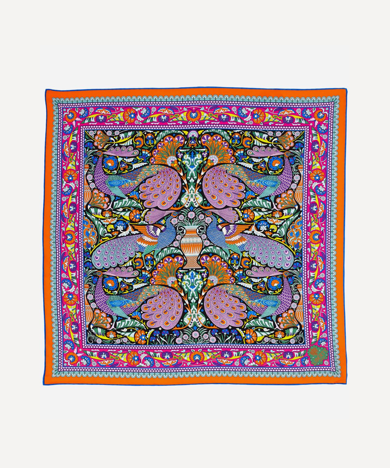 Liberty Liberty London Peacock Garden 70 x 70 Silk Twill Scarf | Liberty