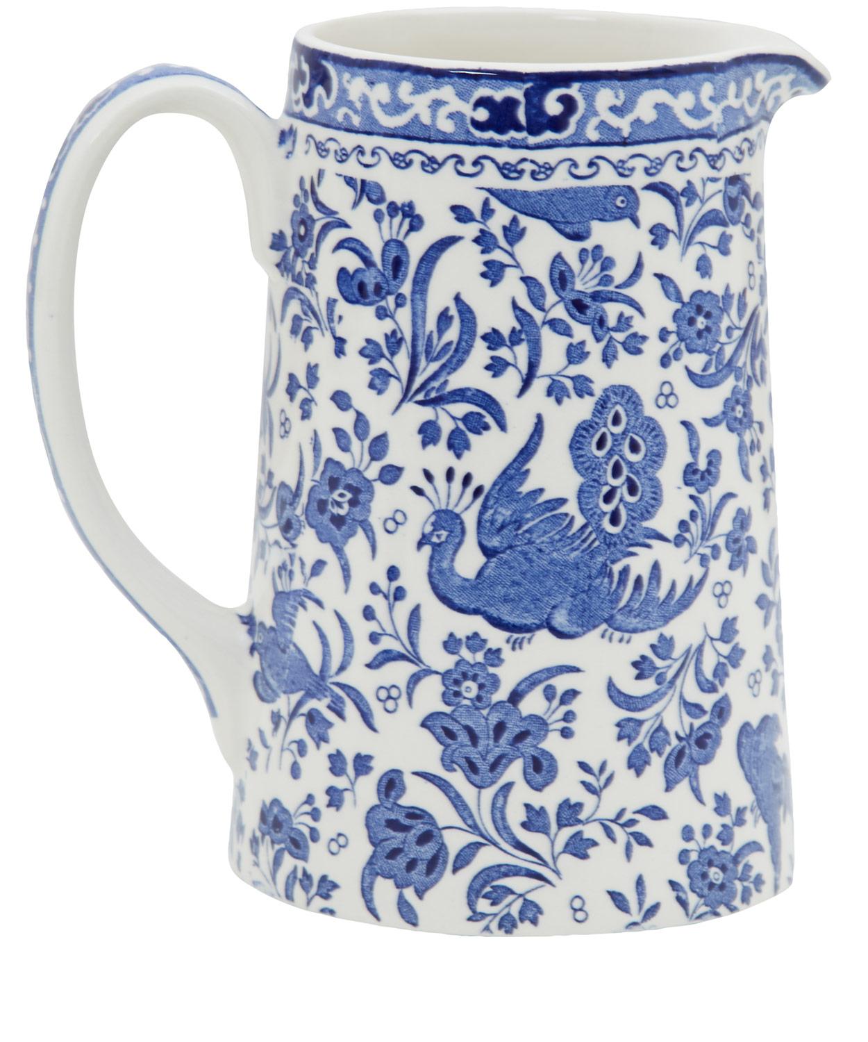 Burleigh -  Regal Peacock Earthenware Tankard Jug 568ml image number 1