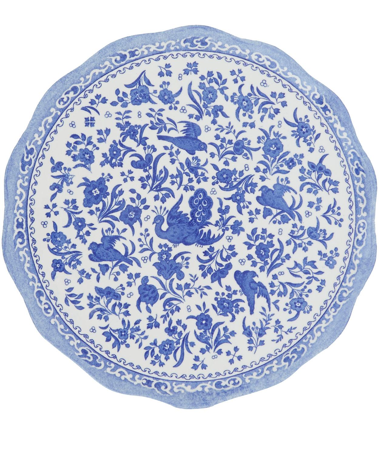Burleigh -  Regal Peacock Earthenware Cake Plate image number 0