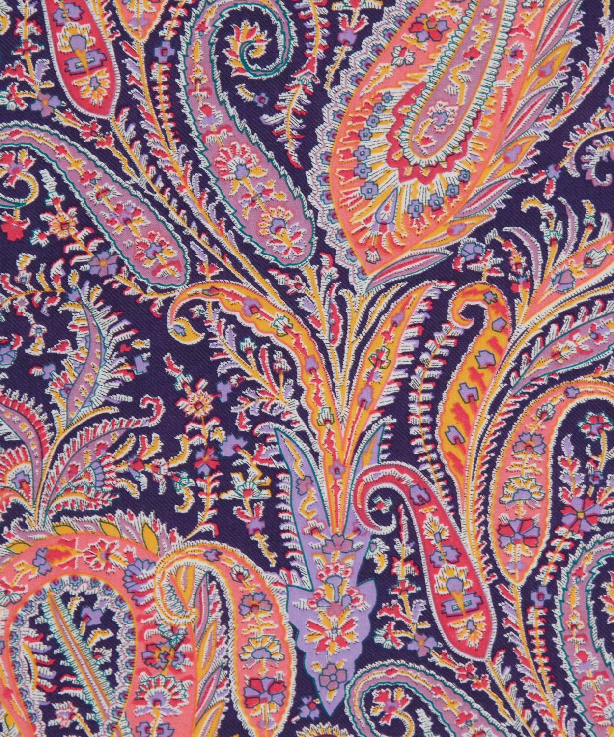 Padrão Paisley azul e laranja · Creative Fabrica