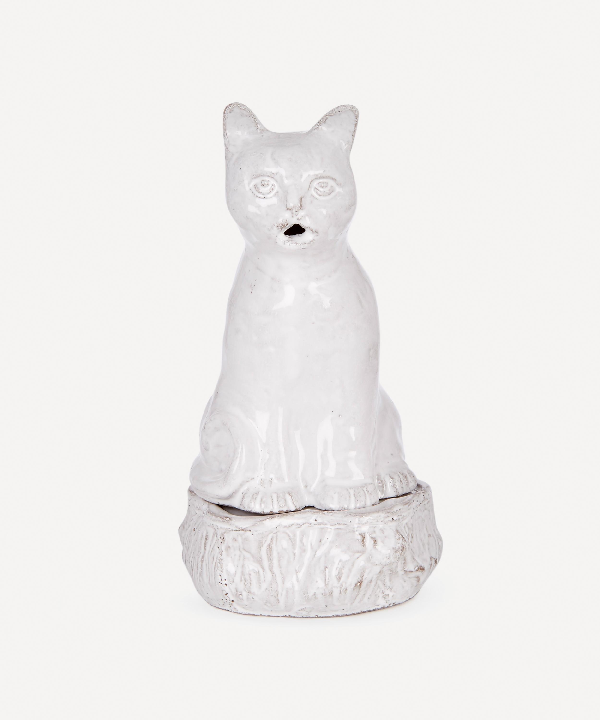 Setsuko Cat Glazed Terracotta Incense Holder