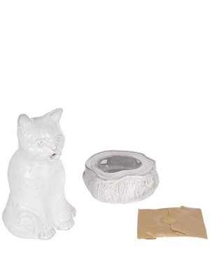 Astier de Villatte - Setsuko Cat Glazed Terracotta Incense Holder image number 3