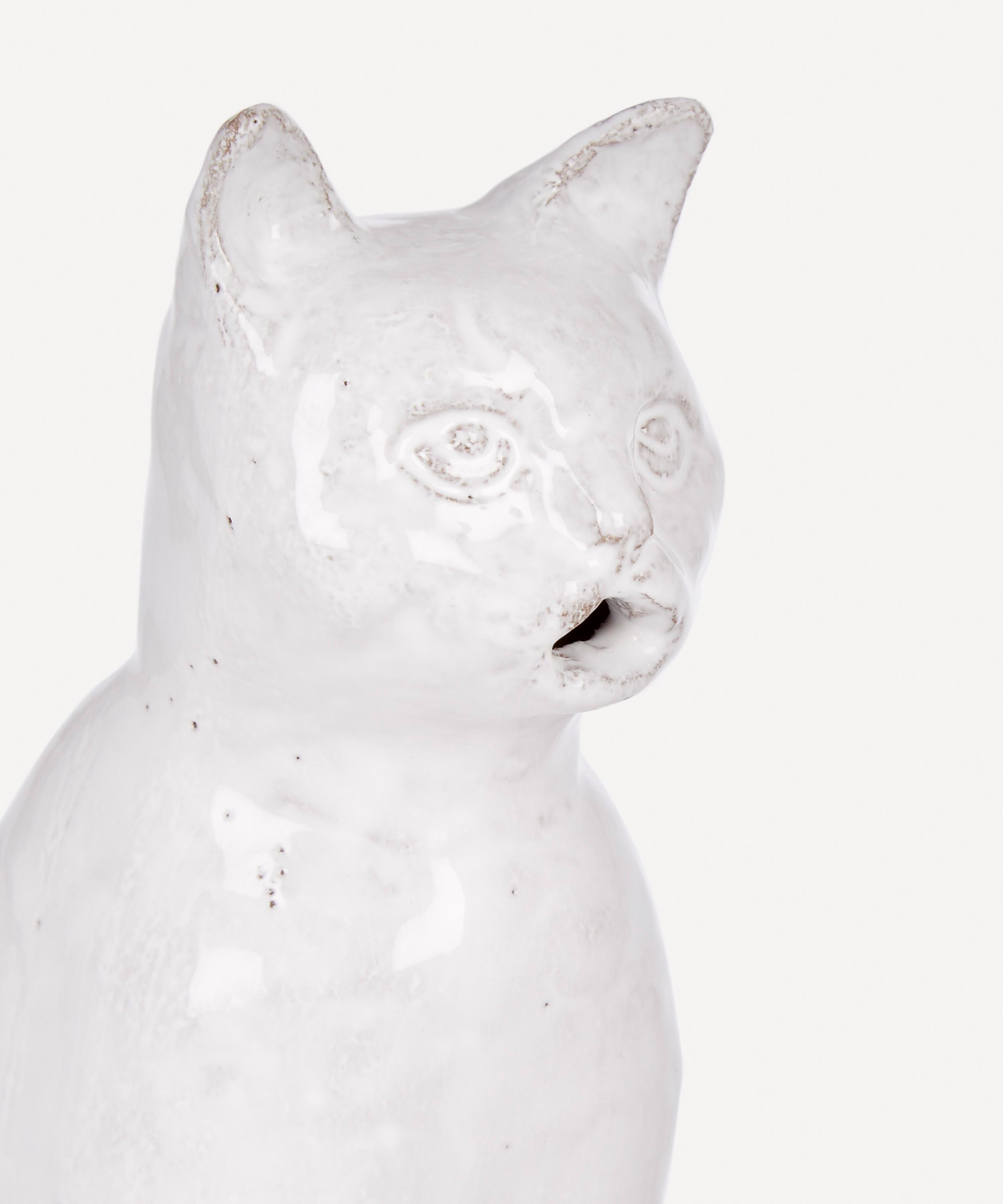 Astier de Villatte Setsuko Cat Glazed Terracotta Incense Holder