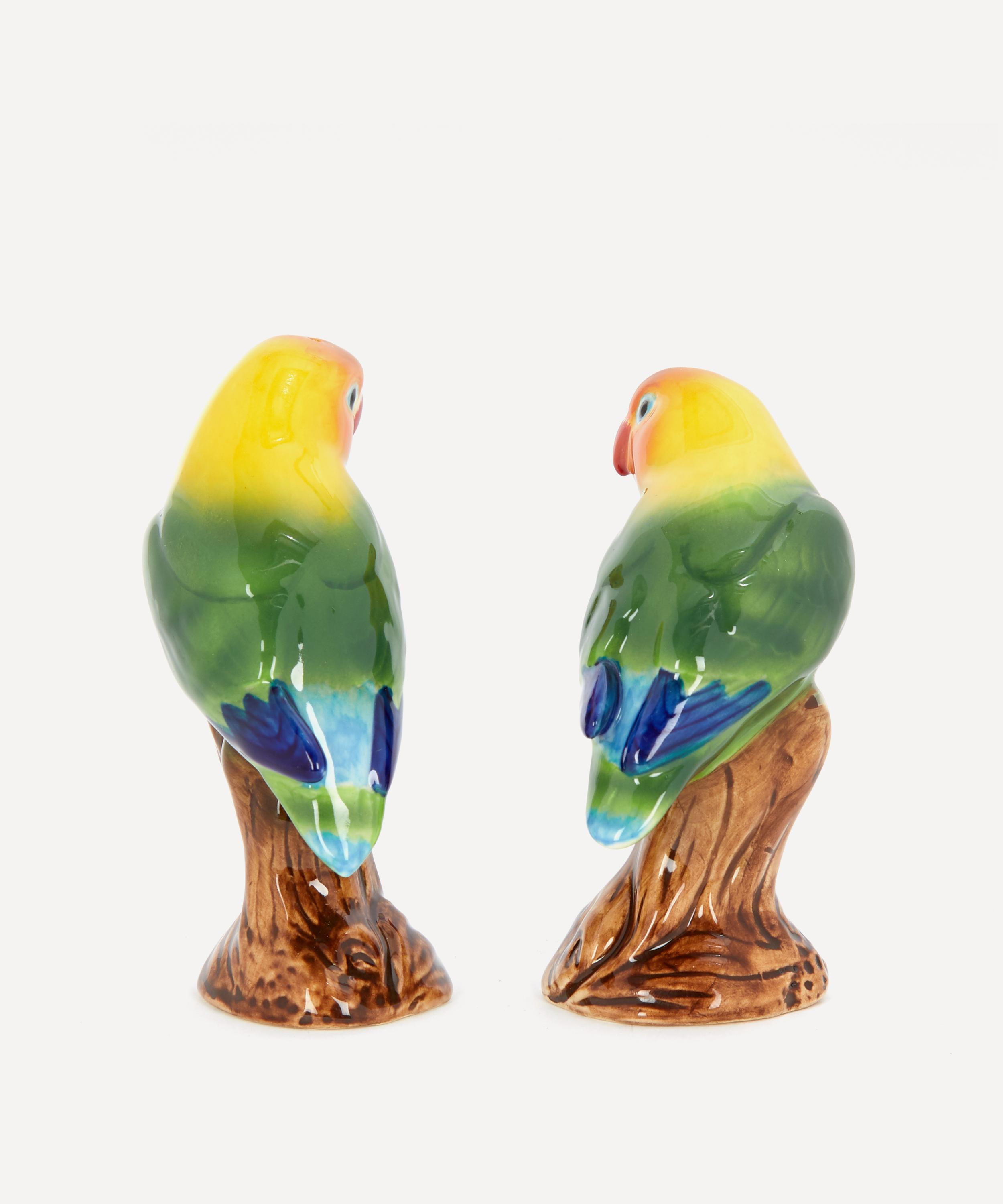 Ceramic Parakeet Bird on Flower Magnetic Salt & Pepper Shakers, Home D –  kevinsgiftshoppe