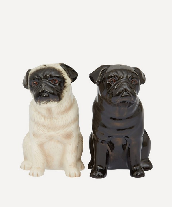 Quail - Pug Stoneware Salt and Pepper Shakers image number 0