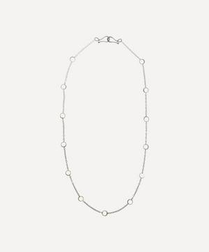 Silver and 14ct Gold Round Link Chain Necklace