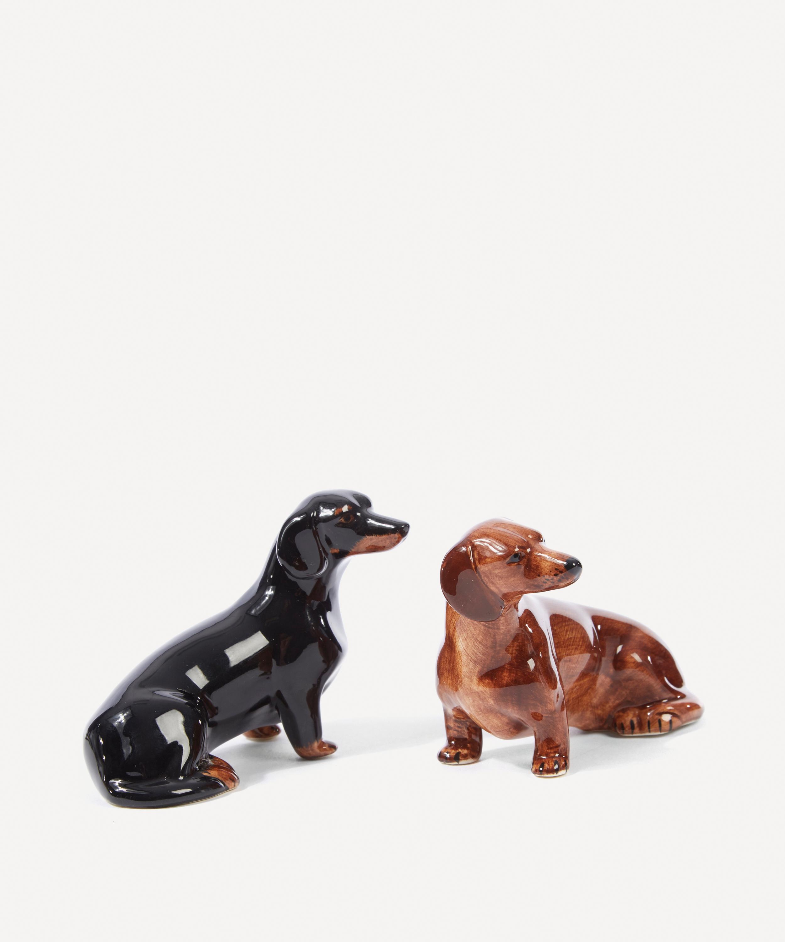  Fine Porcelain Ceramic Dachshund Dogs Salt and Pepper Shakers  Set, 5 L: Home & Kitchen