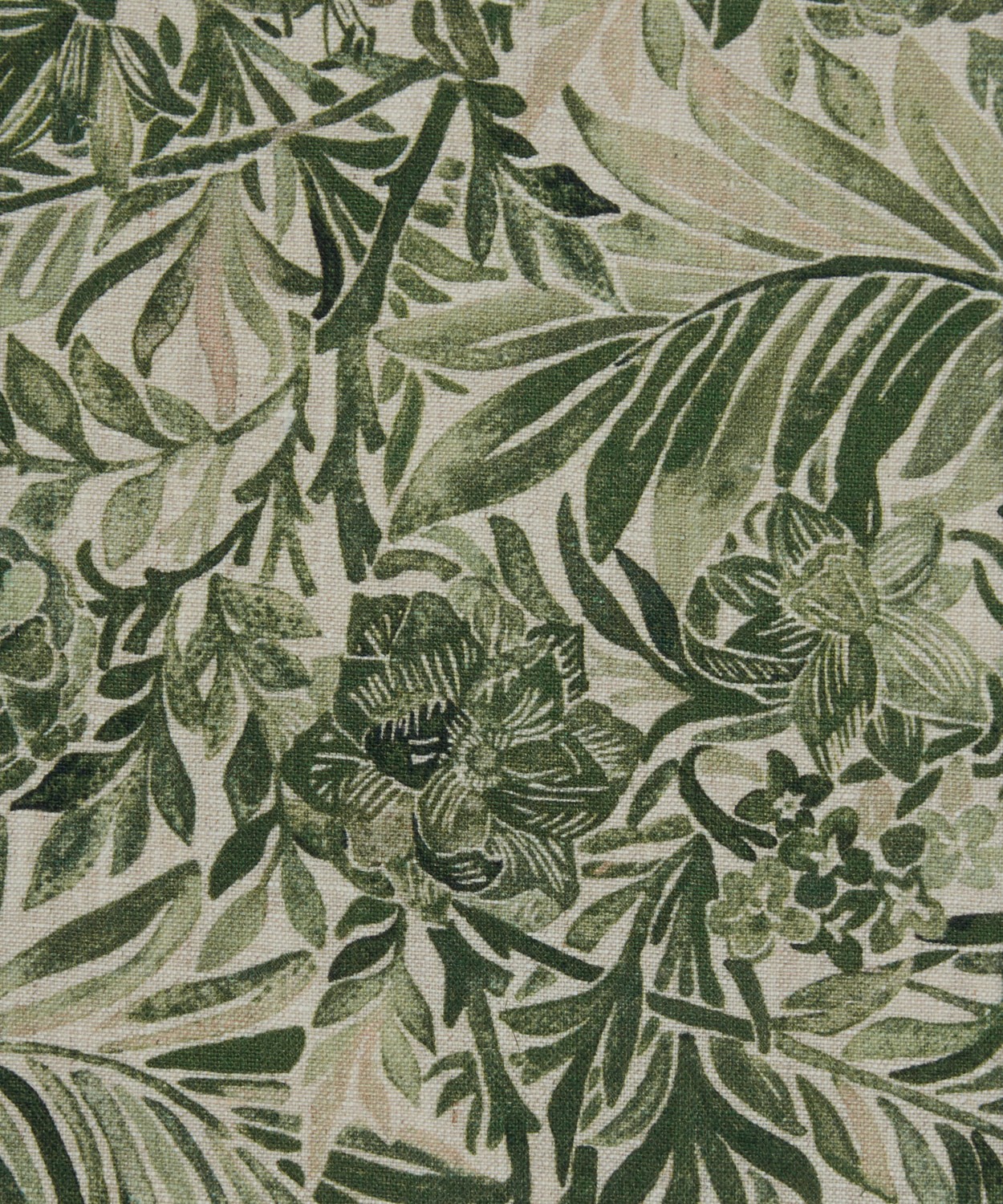 Liberty Fabrics Interiors - Wallace Secret Garden Linen in Green Gauze image number 0