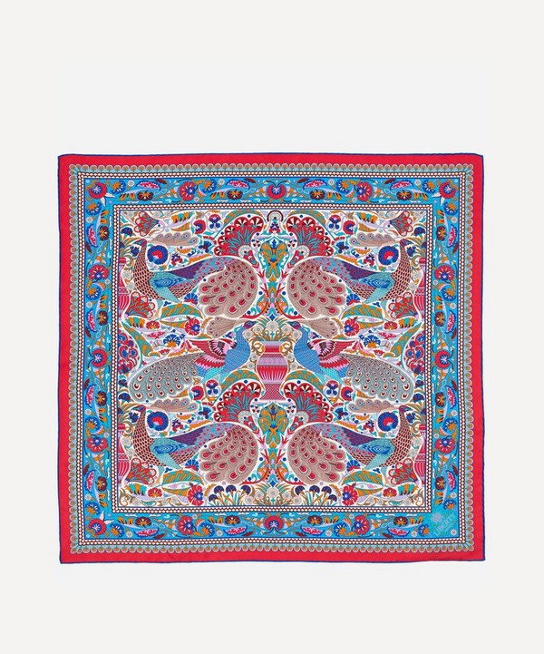 Liberty - Peacock Garden 70 x 70 Silk Scarf image number null