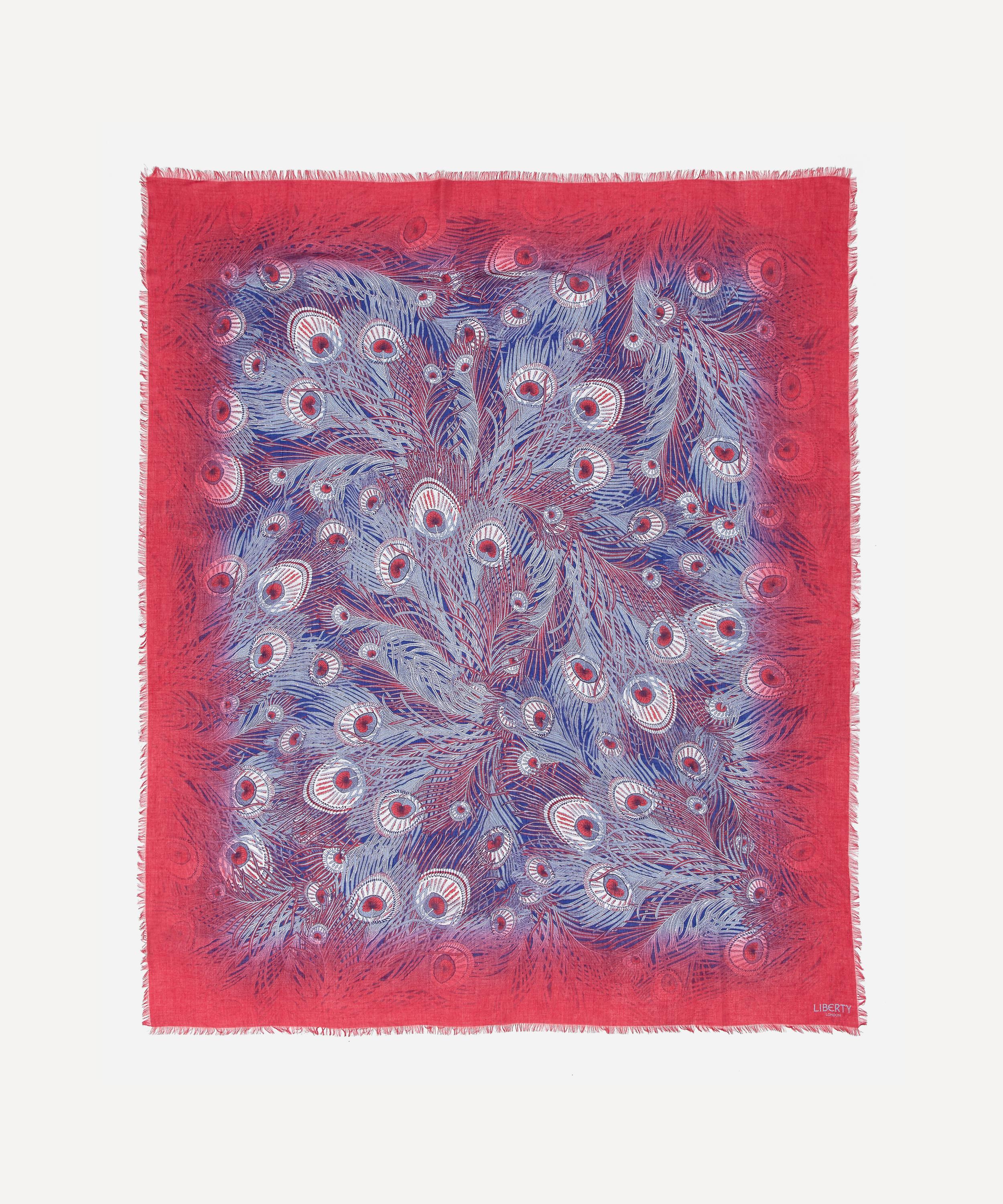 Liberty London Hera 110x130 Silk Blend Scarf In Red