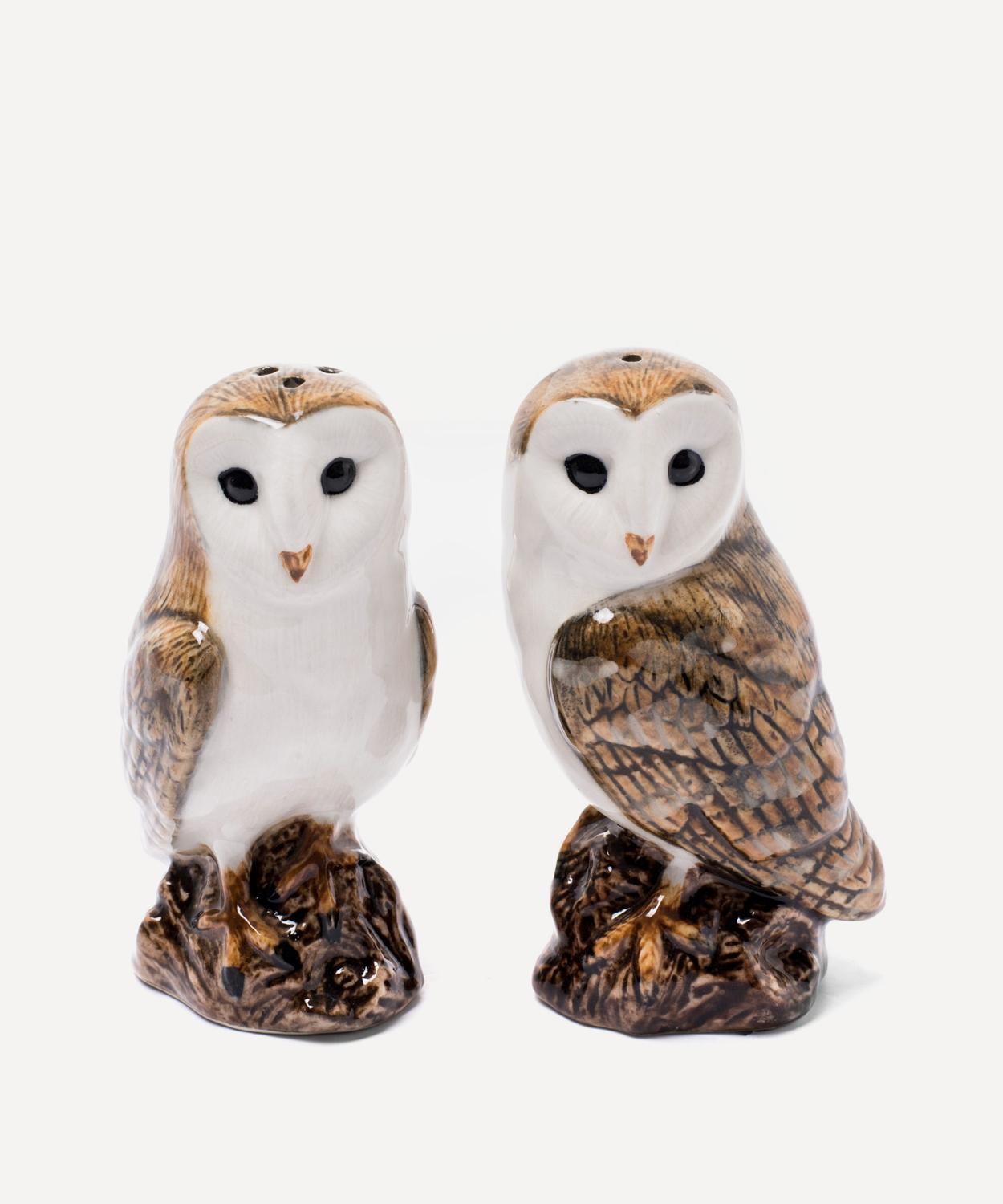 Quail Barn Owl Stoneware Salt and Pepper Shakers | Liberty