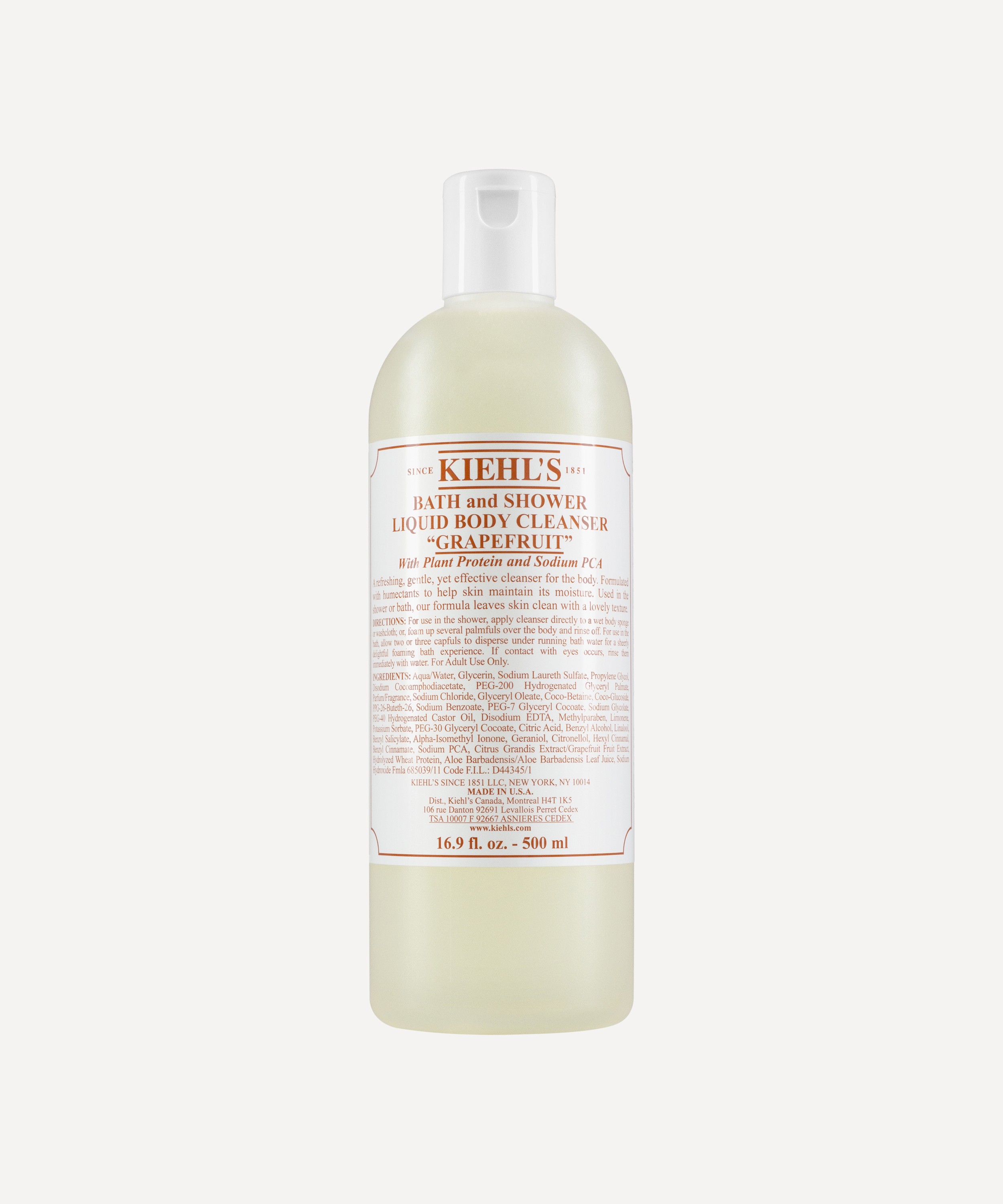 Kiehl's - Grapefruit Bath and Shower Liquid Body Cleanser 500ml image number 0