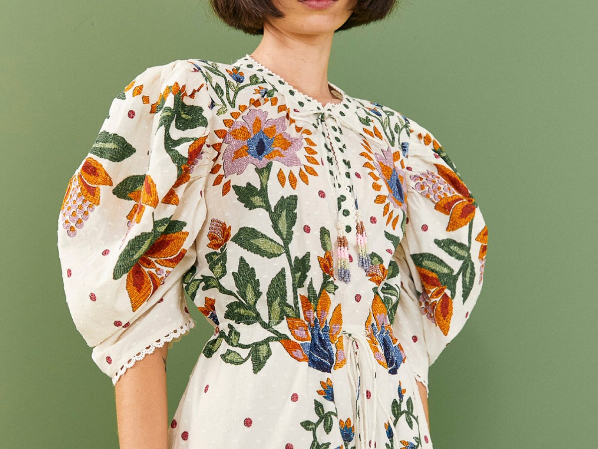 Toteme Monogram embroidery Geometric pattern loose shirtdress Shirt Midi  Dress