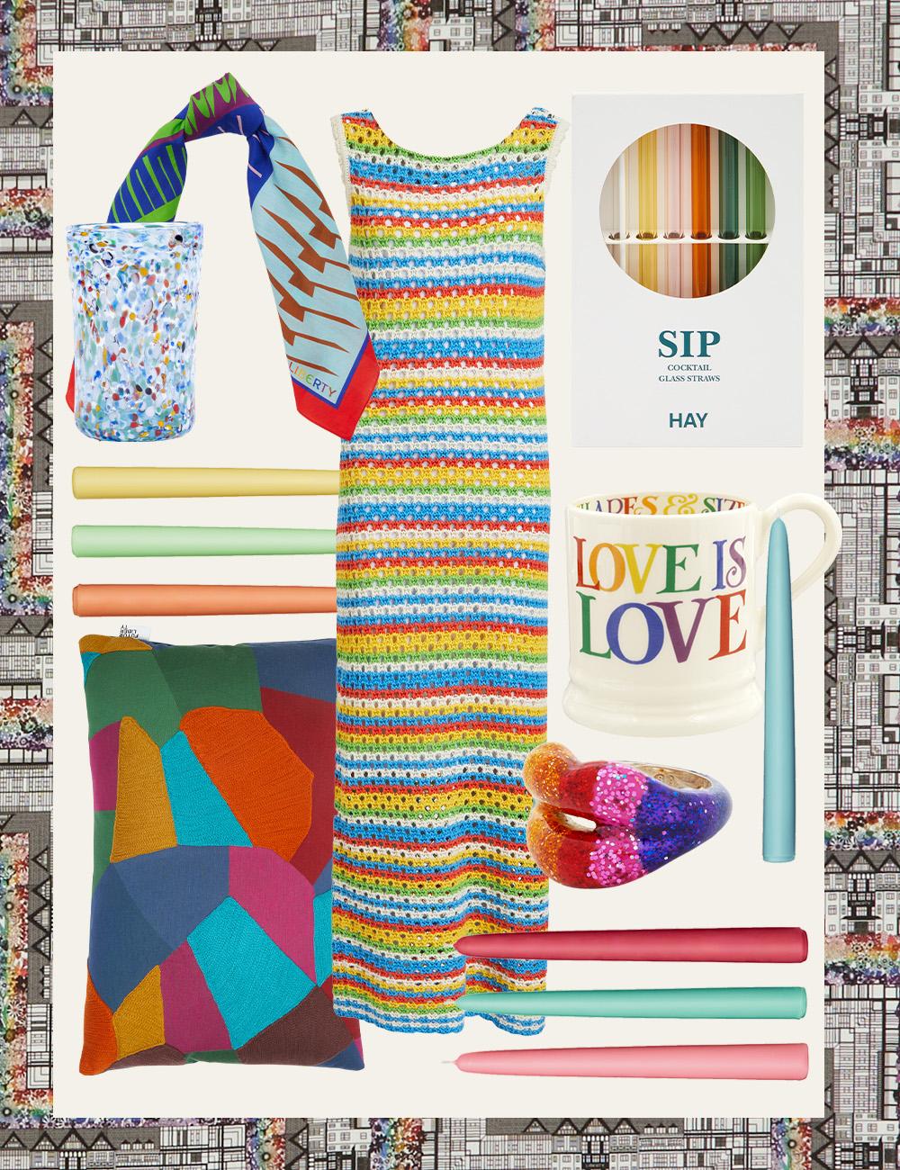 pride party ideas collage