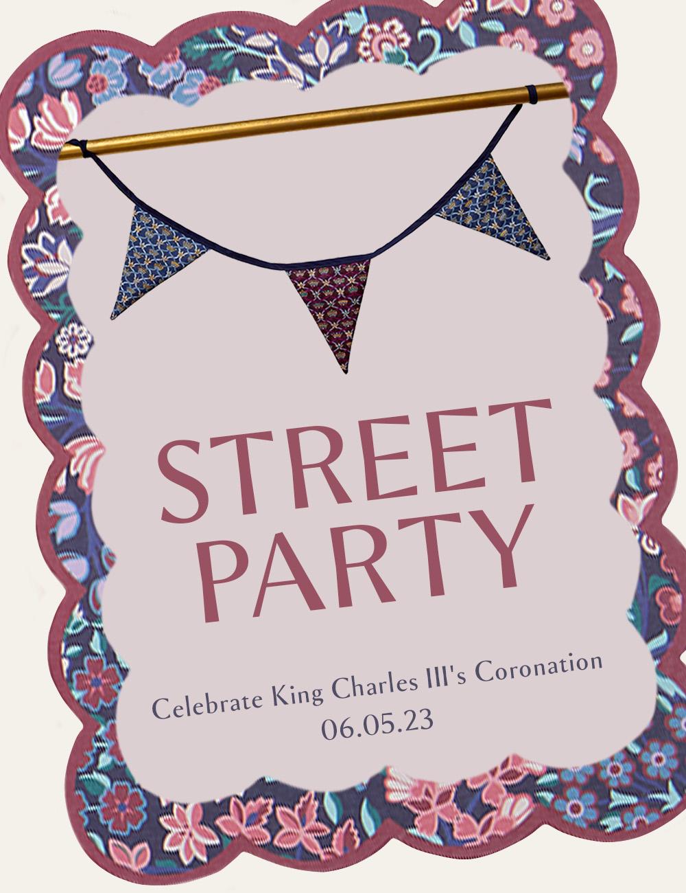 Coronation Street party bunting invite