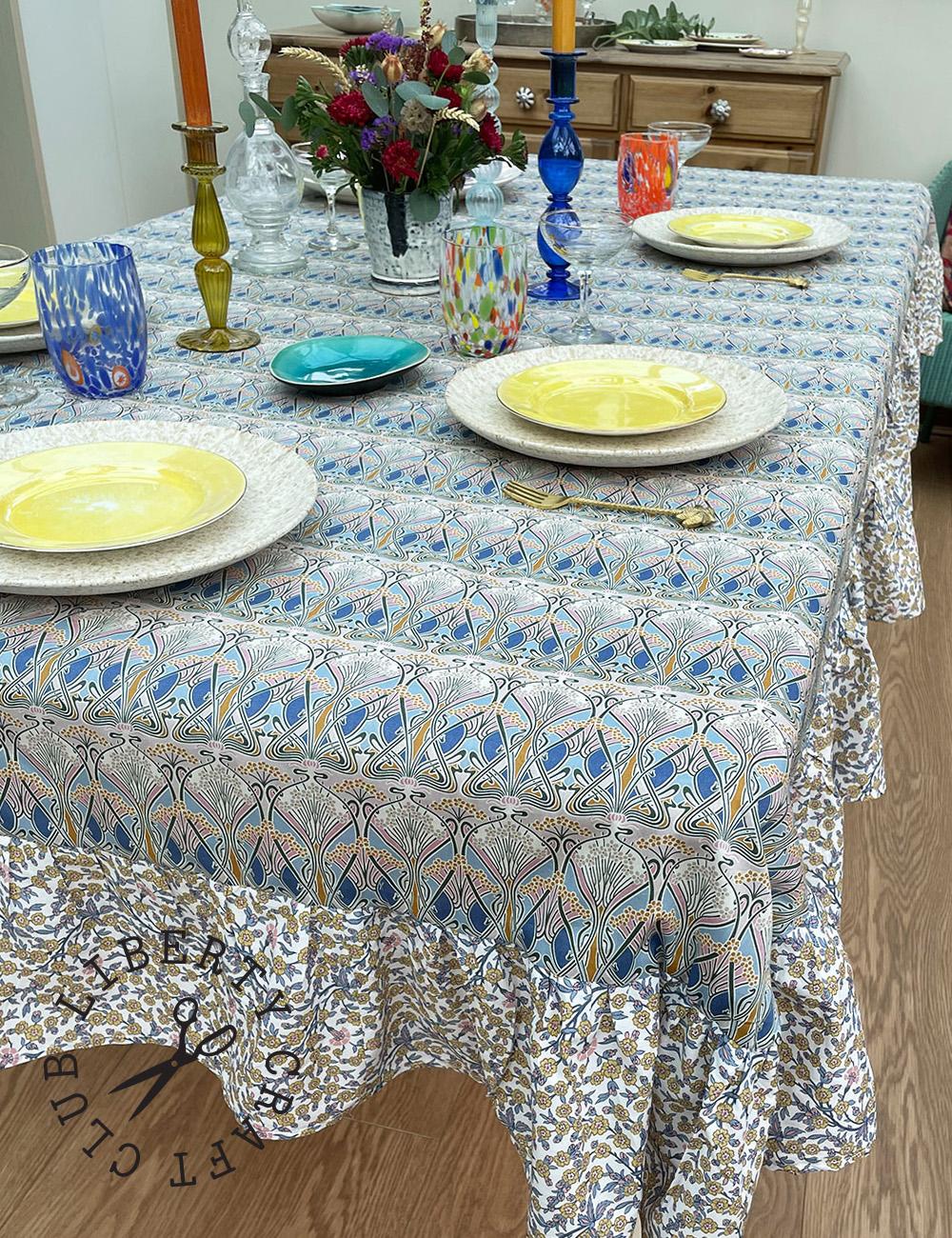 ruffled tablecloth diy