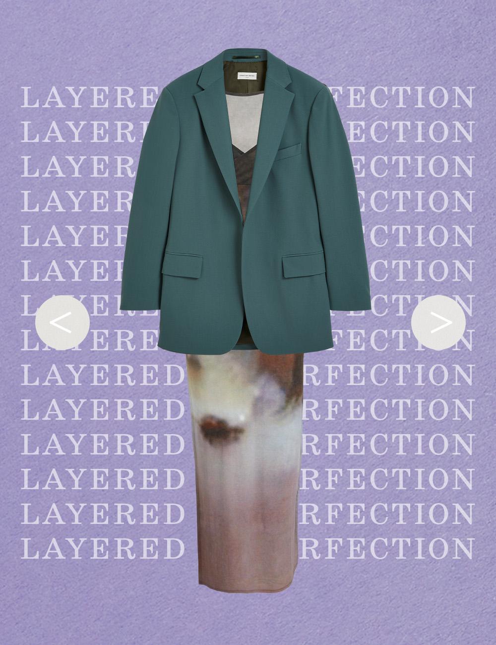 Linen jacket outfit with a floral print top - une femme d'un
