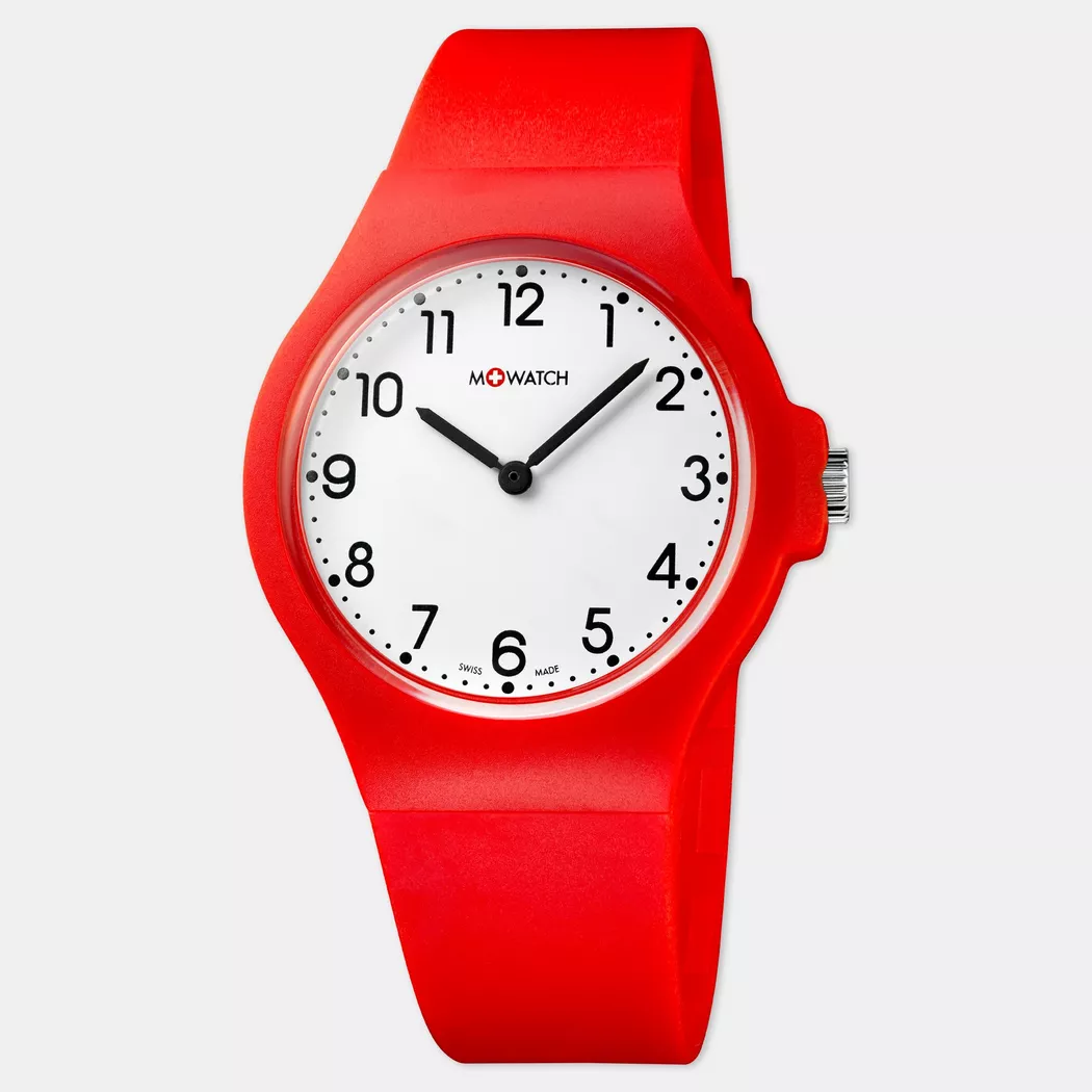 MONDAINE Watch - Analoguhr, M-Watch Yellow, 37mm, Rot