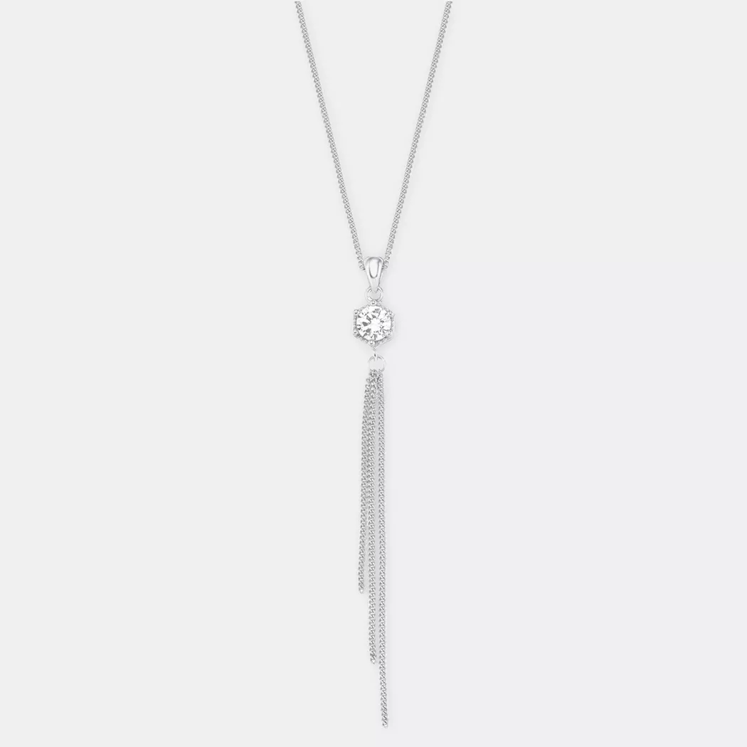 Kette mit Anhänger AMOR "Herzen", rosa (silberfarben, roségoldfarben, weiß), Halsketten, Damen, Silber 925 (Sterlingsilber), L: 45, mit Zirkonia (synth.) 4