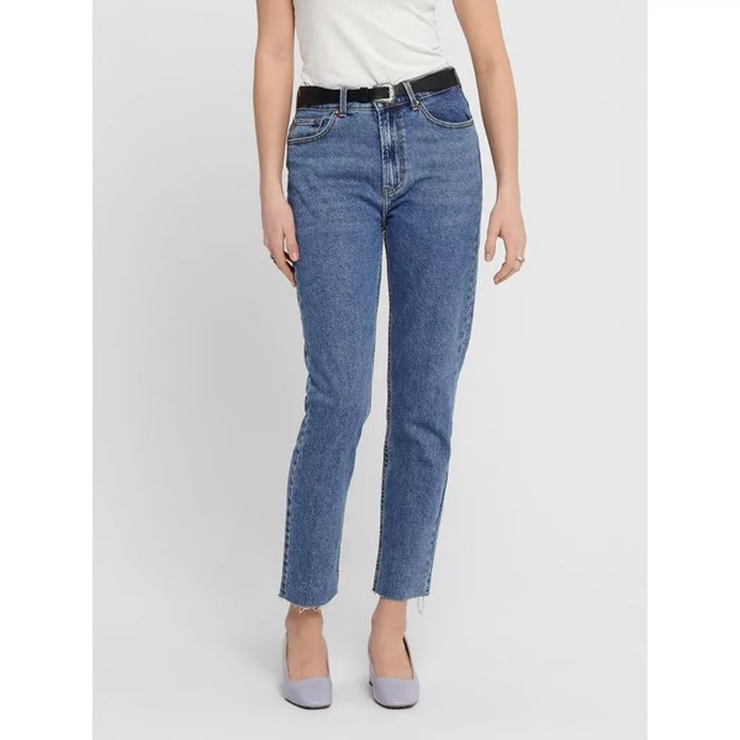 Only - Jeans, Highwaist Straight Fit, für Damen, Dunkelblau, Größe W25/L32