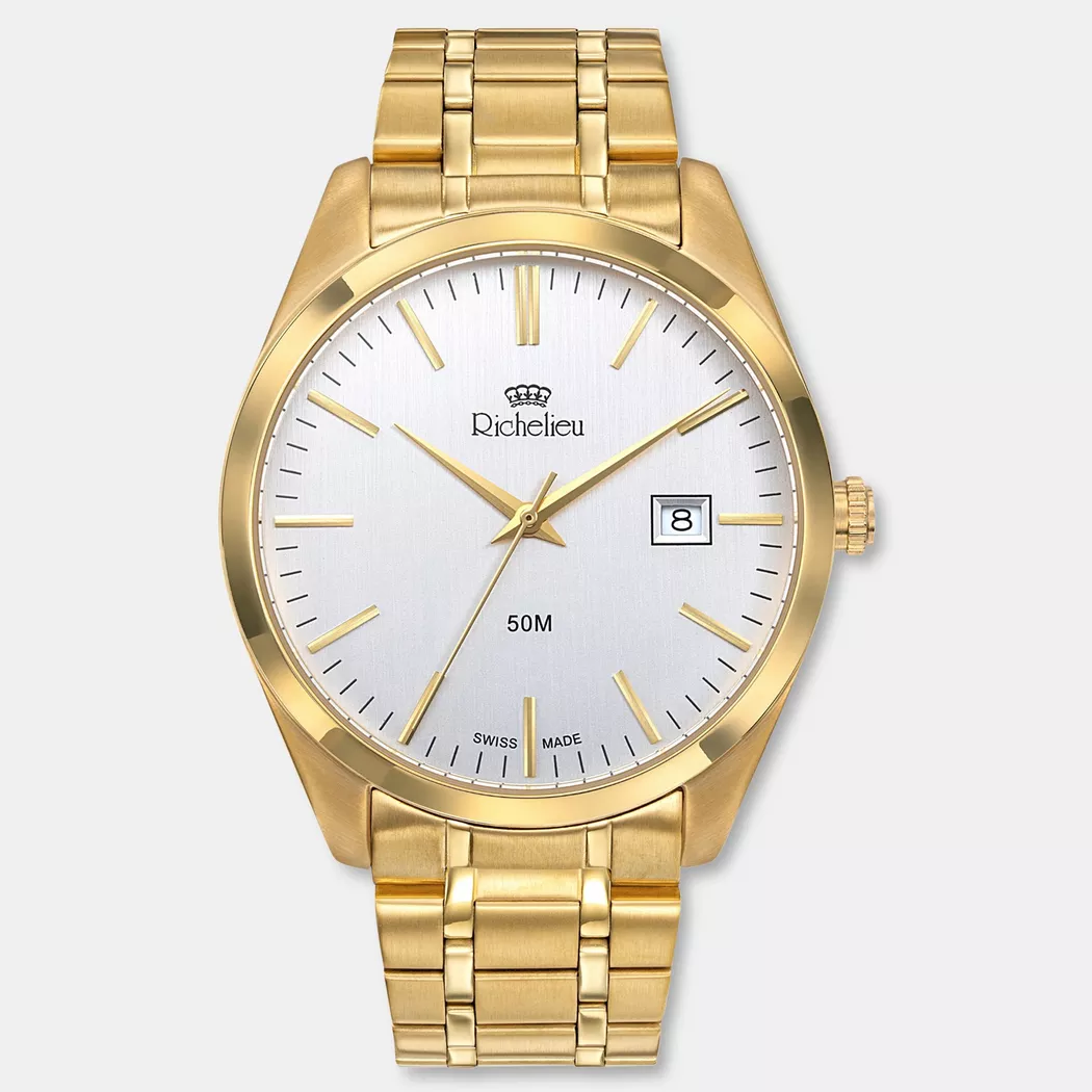 Richelieu - Analoguhr, Sport, 42mm, Gold