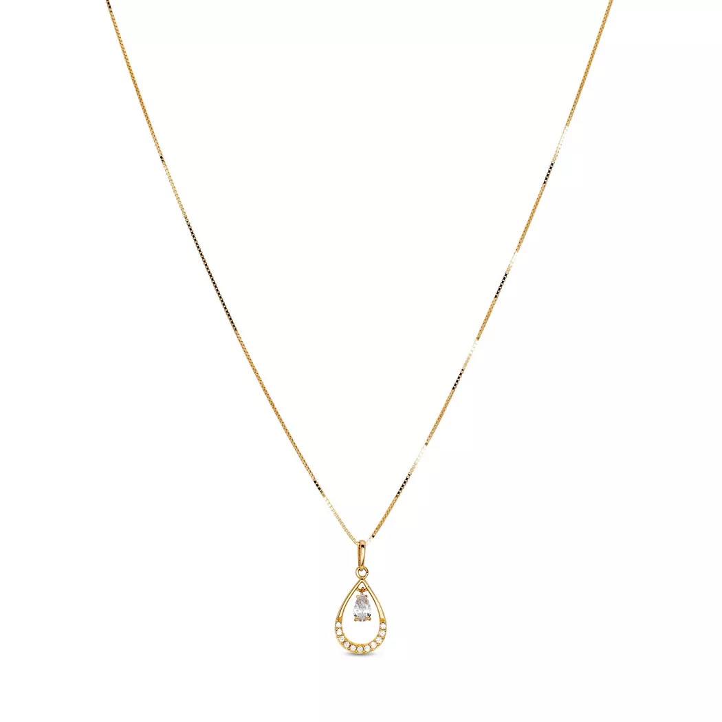 L' Atelier Gold 18 Karat by Manor - Collier kurz, 42cm, Transparent