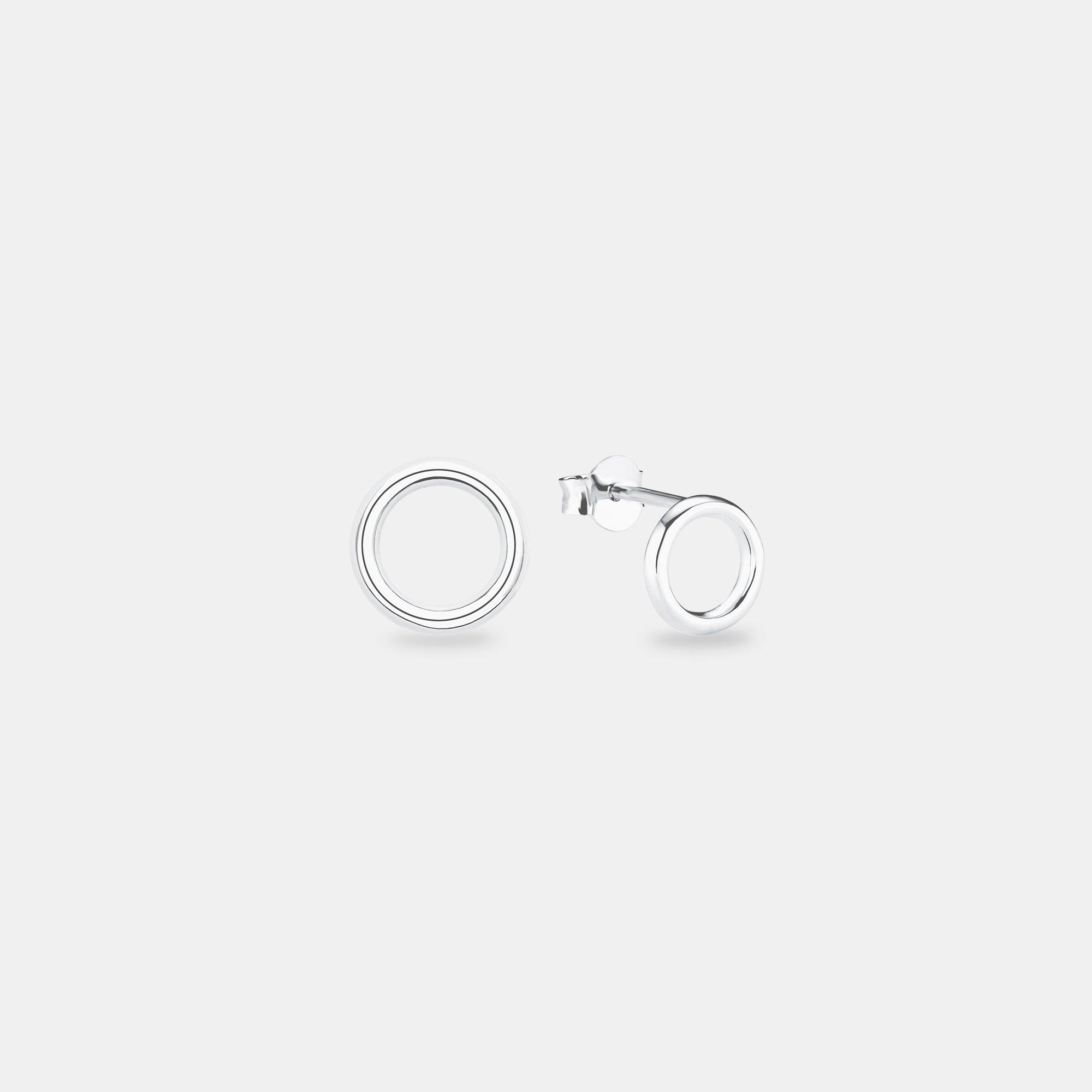 Image of Ohrringe Damen Silber 8mm