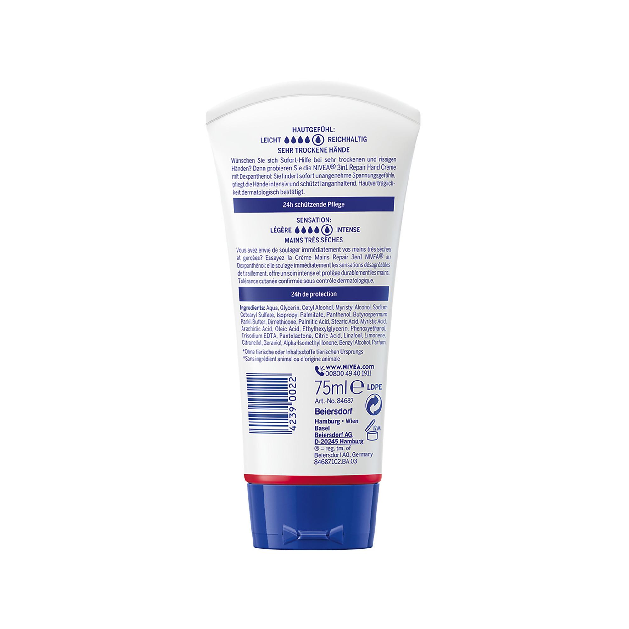 NIVEA Repair 3in1 Crema per le mani per la riparazione 