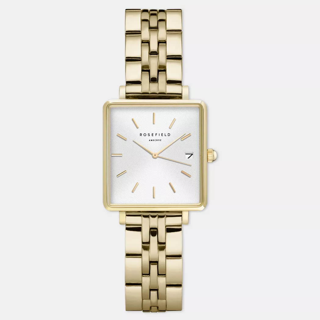 Rosefield - Analoguhr, The Mini Boxy, 24mm, Goldfarben