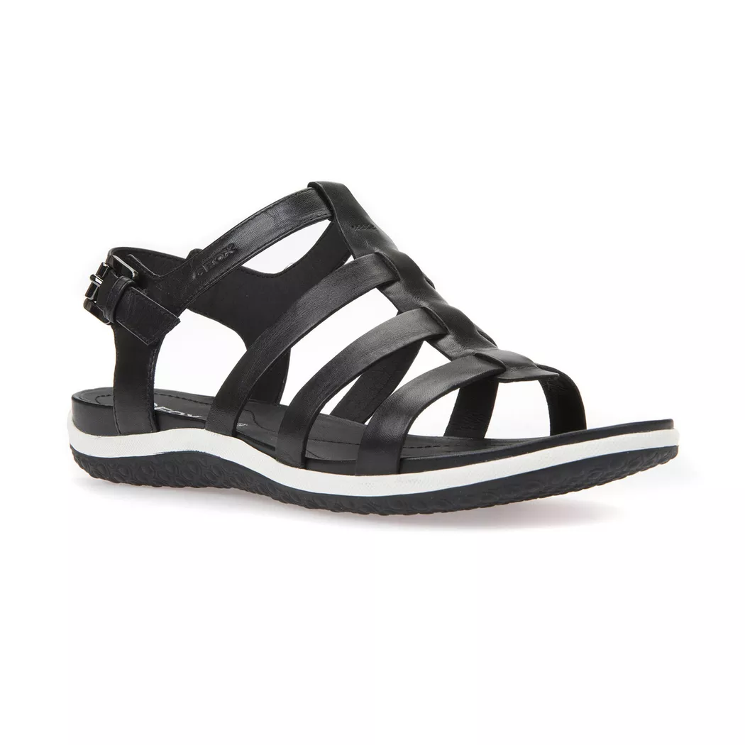 Geox - Sandalen, Flat, für Damen, Black, Größe 39