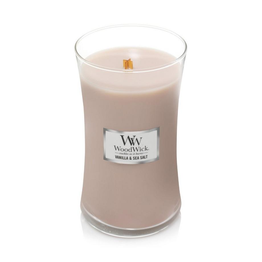 WoodWick Bougie parfumée Vanilla & Sea Salt 