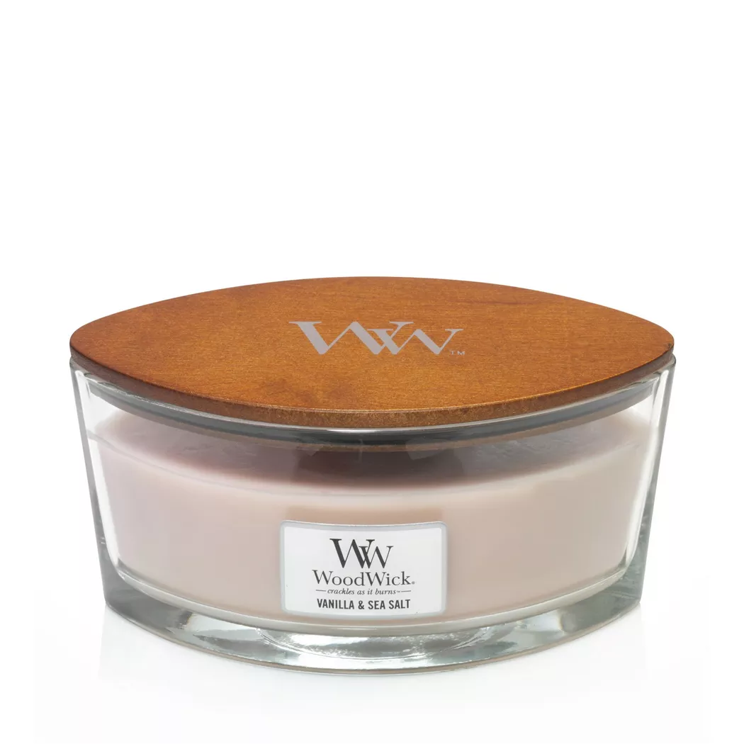 Bougie Woodwick #Vanille & Sel de Mer