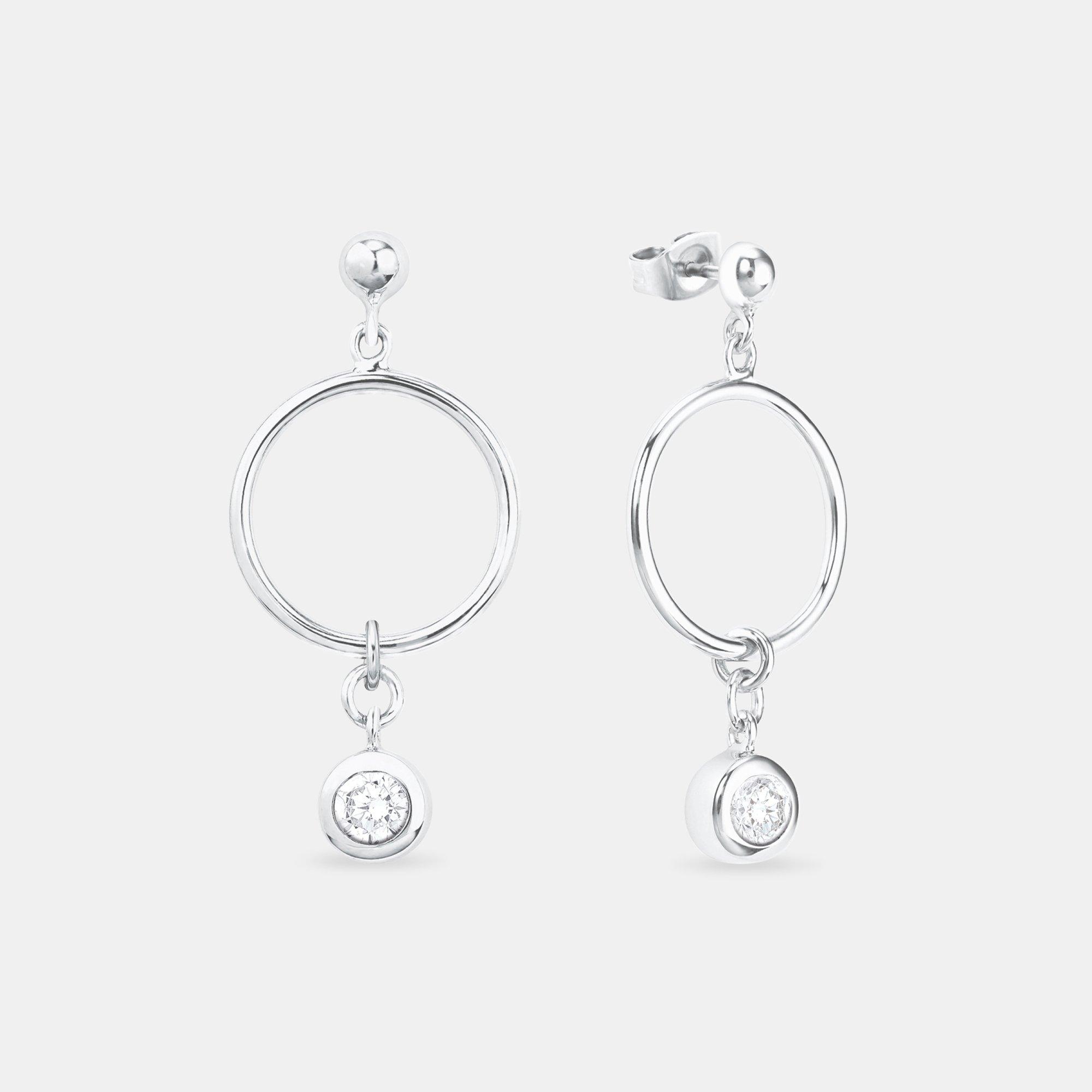 Image of Ohrringe Damen Silber 16mm