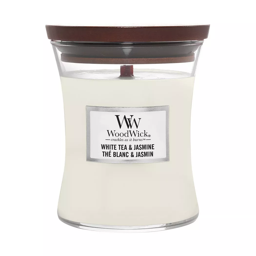 WoodWick - Duftkerze, M, Weiss