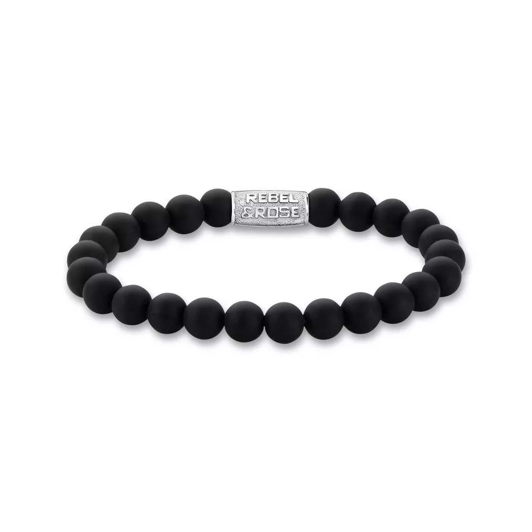 Rebel & Rose - Armband, Stones Only, M, Schwarz