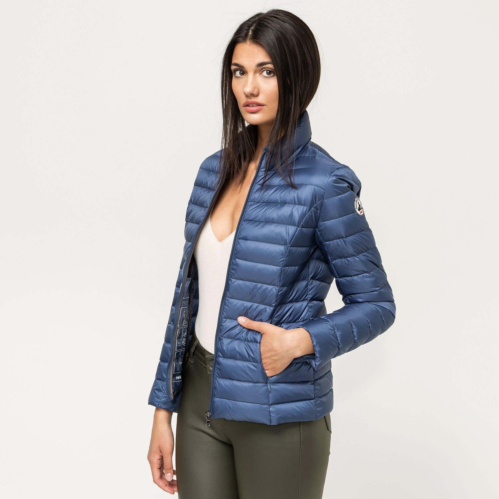 Image of Daunenjacke Ohne Kapuze Damen Blau Denim L