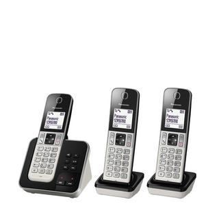 Panasonic KX-TGD323SLW Kabellos Festnetztelefon, 3 Stück 