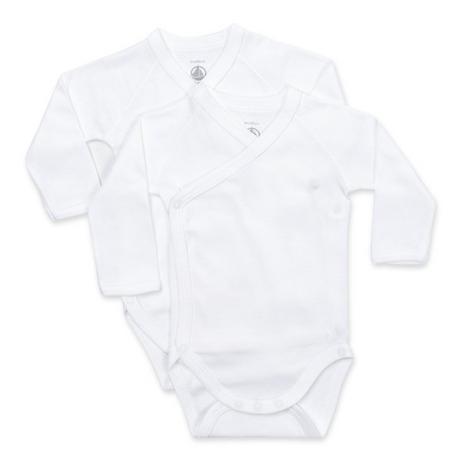 PETIT BATEAU Lot 2 bodies naiss ML 54218 Body, maniche lunghe 