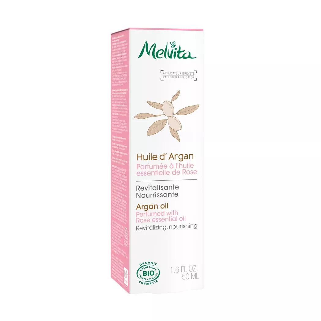 Melvita - Argan Oel mit ätherischem Rose, Arganöl mit ätherischem Rosenöl, 50 ml