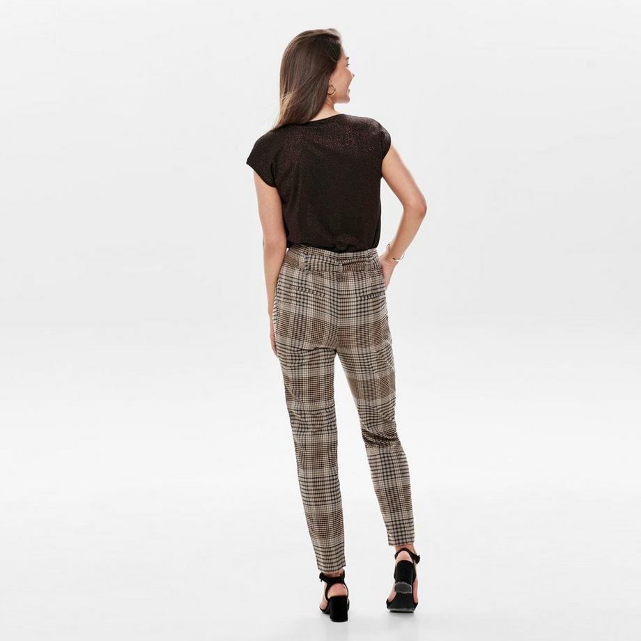 ONLY Silvery Kurzarm V-Neck Top  