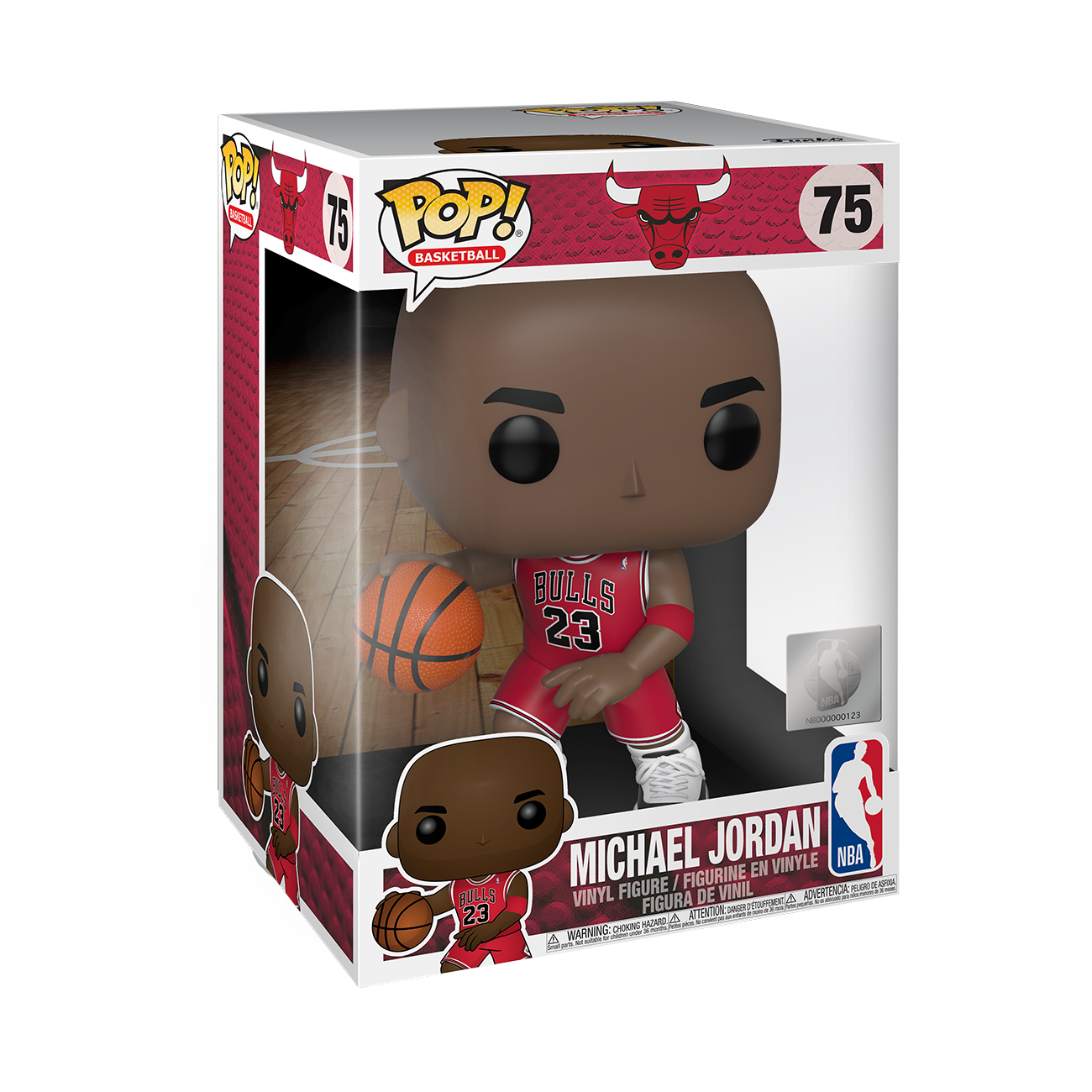 Image of Nba: Bulls - 10" Michael Jordan (red Jersey) Unisex Multicolor