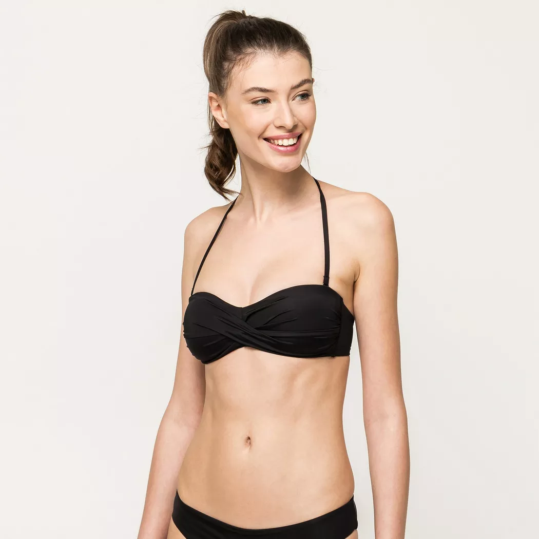 Manor Woman - Bikini Oberteil, Bandeau, für Damen, Black, Größe L