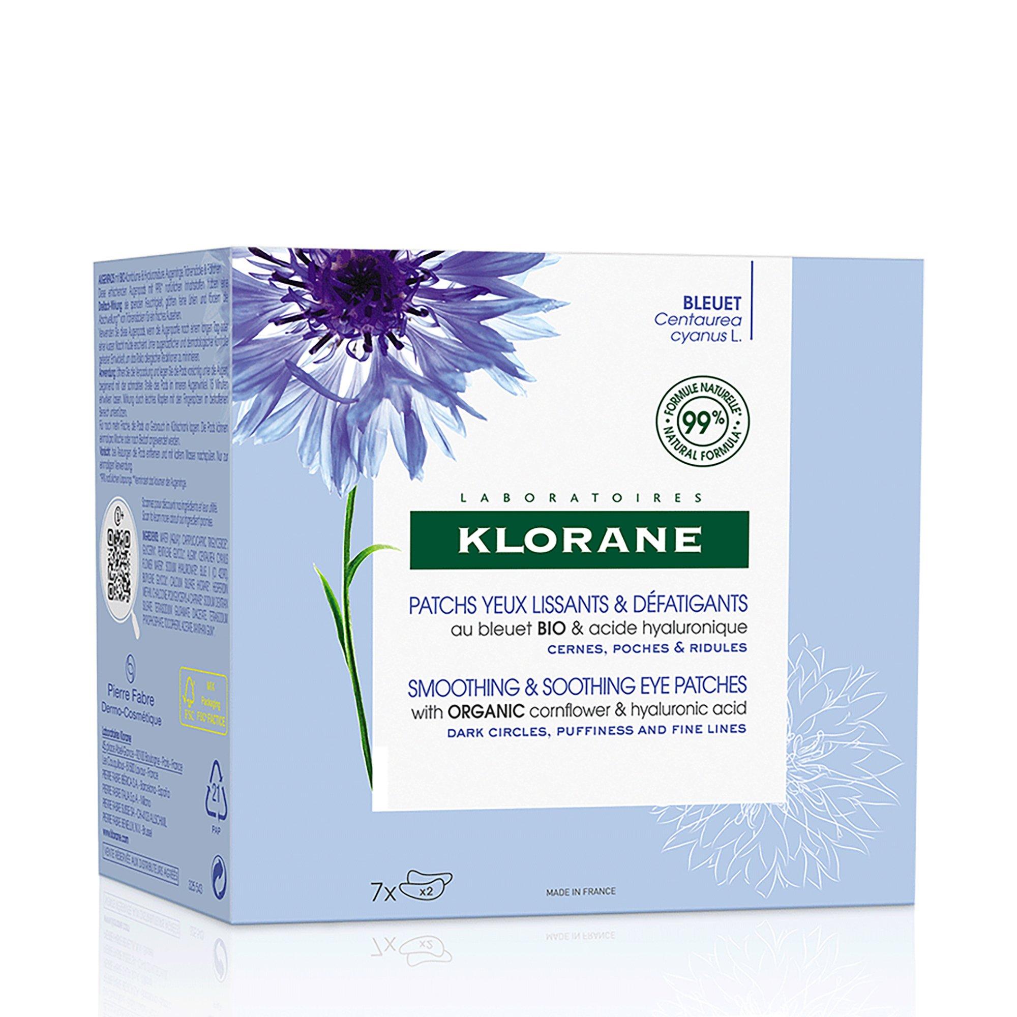Image of KLORANE Smoothing and Relaxing Patches with Soothing Cornflower - 7 Stück